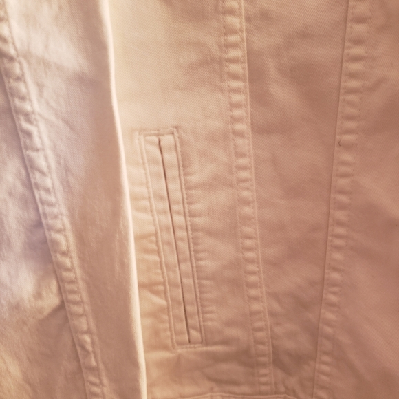GAP Cotton Stretch Mockneck Jacket Coat White Medium - Picture 6 of 13